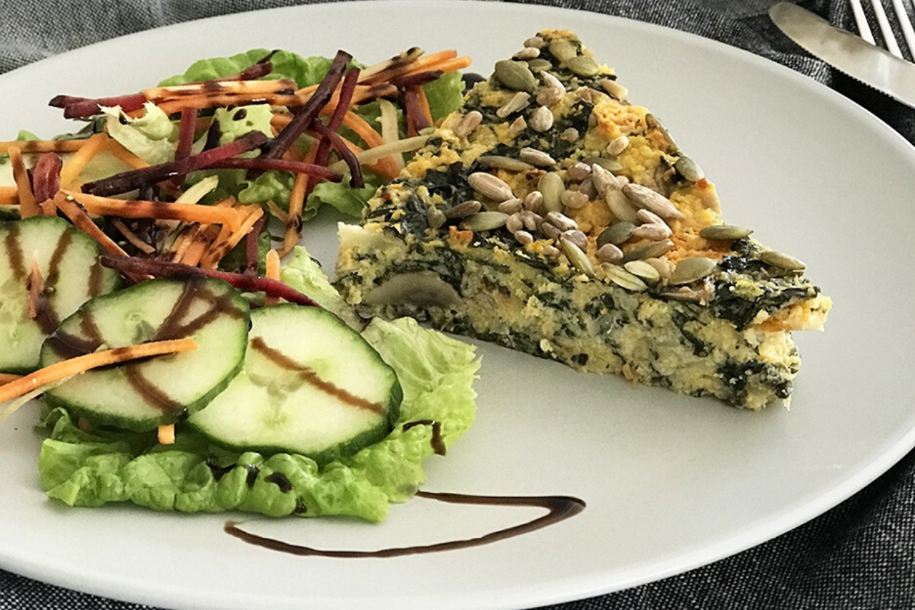 Veg and Lupin Crustless Quiche